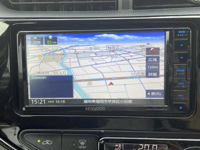 トヨタ アクア S 石川県 2018(平30)年 5.7万km ブラックマイカ KENWOODナビ/（ワンセグ/AM/FM/CD/DVD/Bluetooth）/ドライブレコーダー前後/ビルトインETC/バックカメラ/ECOMODE/横滑り防止システム/車両接近通報装置/ウィンカーミラー/保証書/取扱説明書