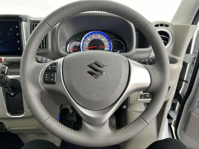 スズキ エブリィ ワゴン PZターボ スペシャル ハイルーフ 千葉県 2025(令7)年 1.2万km パールホワイト  デュアルカメラブレーキサポート/・誤発進抑制機能（後方含む）/・車線逸脱警報機能/・ふらつき警報機能/・先行車発進お知らせ機能/・後退時ブレーキサポート/・ヒルホールドコントロール/・ハイビームアシスト/・パーキングセンサー（リア）/ 純正7インチディスプレイオーディオ/・AM/FMラジオ/・スマートフォン連携機能/（Apple CarPlay / Android Auto）/・バックカメラ/・USB外部接続ソケット（タイプA）/・ハンズフリーマイク/・GPSアンテナ/両側パワースライドドア/左側オートステップ/LEDヘッドライト/フォグランプ/スマートキー/純正ラバーマット