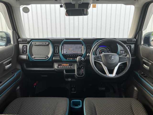 スズキ ハスラー HYBRID X 埼玉県 2020(令2)年 6.3万km デニムブルー ガンメタリック 2トーン ワンオーナー/デュアルカメラブレーキサポート/純正9型メモリーナビ/　・スマートフォン連携/　・全周囲カメラ/　・フルセグTV/　・CD/DVD再生/　・Bluetooth接続/　・USB端子/ビルトインETC/ハイビームアシスト/LEDヘッドライト/LEDフォグ/スマートキー×2/プッシュスタートボタン/前席シートヒーター/クリアランスソナー/レーンアシスト/アイドリングストップ/純正15インチAW/革巻きステアリング/ドアバイザー/保証書/取扱説明書/ナビ取扱説明書/整備記録簿（R3.R4.R5.R6）
