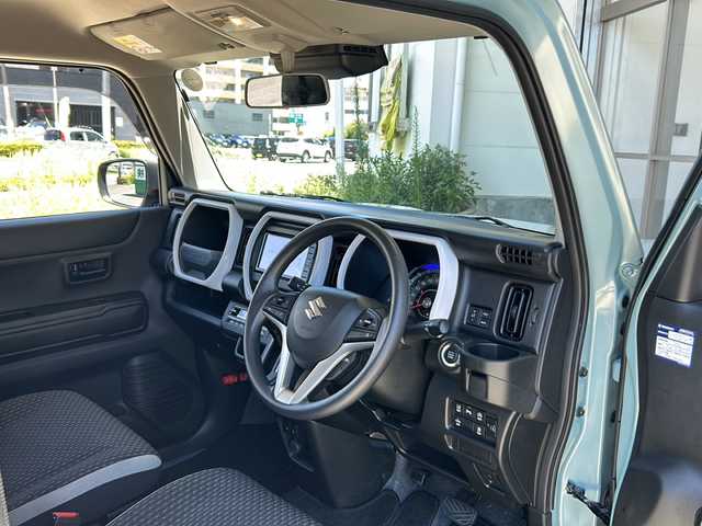 スズキ ハスラー HYBRID G 静岡県 2022(令4)年 1.3万km オフブルーM 安全装備/・デュアルセンサーブレーキサポート/・コーナーセンサー/・レーンキープアシスト/社外ナビ/・CD/DVD/Bluetooth/FM/AM/フルセグTV/主要装備/・シートヒーター　/・コーナーセンサー　/・レーザークルーズコントロール　/・アイドリングストップ　/・レーンキープ　/・ステアリングリモコン　/・スマートキー　/・純正フロアマット　/・プッシュスタート　/・純正アルミホイール