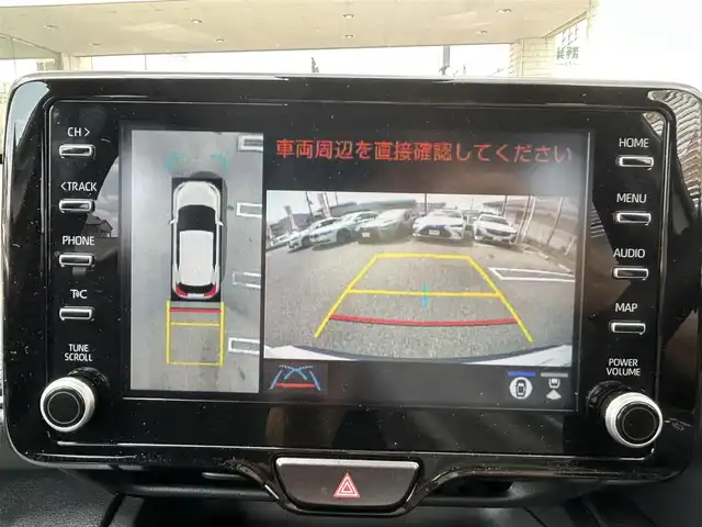 トヨタ ヤリスクロス ハイブリッド GRスポーツ 奈良県 2023(令5)年 0.8万km ブラックマイカ/プラチナホワイトパールマイカ ワンオーナー/純正ナビ/追従式クルコン/アラウンドビュー/ハーフレザー/ETC/ドラレコ/USB付/タイプC付/キャリパー/オートライト（LED）/純正フロアマット/純正アルミ/保証書/取扱説明書/記録簿