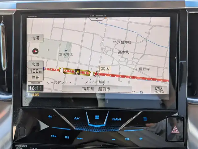 トヨタ ヴェルファイア ハイブリット X 福井県 2016(平28)年 7.2万km ブラック ４WD/純正18インチAW/モデリスタエアロ/後席用フリップダウンモニター/サンルーフ/両側パワースライドドア/前後・３６０度ドライブレコーダー/ユピテルカーセキュリティシステム/革調シートカバー/アルパイン10インチナビ/ビルトインETC/クルーズコントロール/後方コーナーセンサー/LEDヘッドライト/Fフォグ/本革巻きステアリング/横滑り防止装置/盗難防止装置/オートホールド/アイドリングストップ/ダブル＋サイドエアバッグ/カーテンエアバッグ/スマートキー