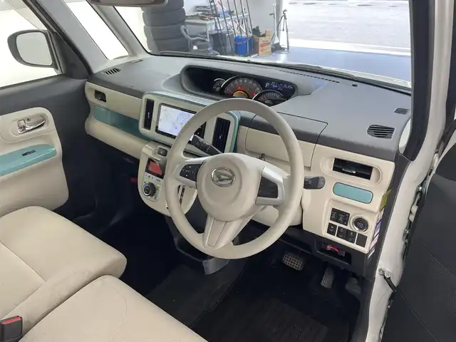 ダイハツ ムーヴ キャンバス G メイクアップ VS SAⅢ 大阪府 2021(令3)年 3.6万km パールホワイトⅢ/ファインミントメタリック 2トーン 社外７インチナビ/Bluetooth/CD/DVD/フルセグ/両側電動スライド/全方位カメラ/LEDヘッドライト/オートライト/オートハイビーム/ドラレコ（前後）/ETC/リアソナー/シートヒーター（D席）/衝突軽減/純正マット/バイザー/プッシュスタート/スマートキー/ステアリングリモコン