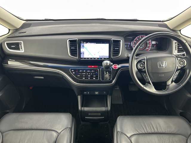 ホンダ オデッセイ アブソルート・EXホンダセンジング 愛知県 2018(平30)年 7.2万km プレミアムヴィーナスブラックP 禁煙車/純正9インチナビ/（CD/DVD/Bluetooth/フルセグTV/HDMI/USB)/全方位カメラ/フリップダウンモニター/AC100V電源/ホンダセンシング/・衝突軽減ブレーキ/・誤発進抑制機能/・レーンキープアシスト/・先行車発進お知らせ機能/・アダプティブクルーズコントロール/・ブラインドスポットモニター/パーキングアシスト/ETC2.0/本革シート/パワーシート/メモリシート/オットマン/シートヒーター/両側パワースライドドア/パドルシフト/アイドリングストップ/純正18インチアルミホイール/スマートキー/スペアキー1本/プッシュスタート/LEDヘッドライト/フロントフォグランプ/純正フロアマット/横滑り防止装置/電動格納ミラー