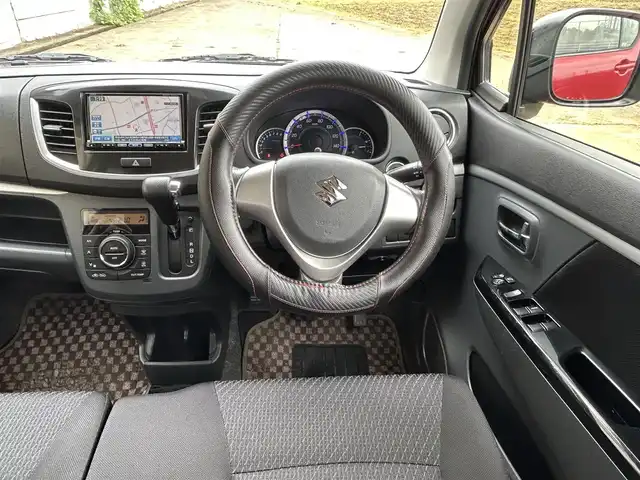 スズキ ワゴンＲ スティングレー X 長崎県 2012(平24)年 5.5万km フェニックスレッドパール ワンオーナー/社外メモリナビ/（CD/DVD/BT/フルセグ）/ETC/オートライト/フォグランプ/スマートキー/プッシュスタート/電動格納ミラー/純正14インチAW