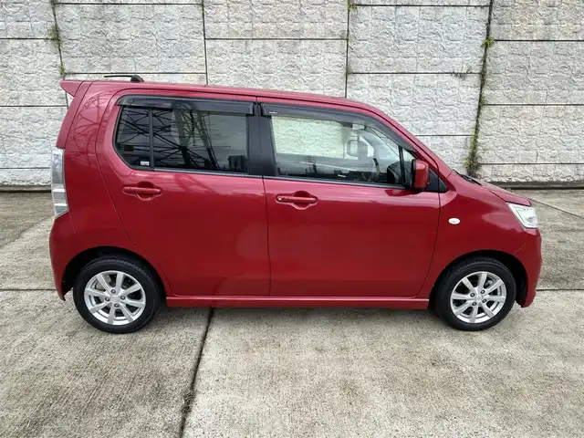 スズキ ワゴンＲ スティングレー X 長崎県 2012(平24)年 5.5万km フェニックスレッドパール ワンオーナー/社外メモリナビ/（CD/DVD/BT/フルセグ）/ETC/オートライト/フォグランプ/スマートキー/プッシュスタート/電動格納ミラー/純正14インチAW