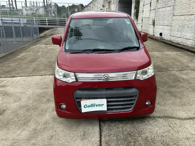 スズキ ワゴンＲ スティングレー X 長崎県 2012(平24)年 5.5万km フェニックスレッドパール ワンオーナー/社外メモリナビ/（CD/DVD/BT/フルセグ）/ETC/オートライト/フォグランプ/スマートキー/プッシュスタート/電動格納ミラー/純正14インチAW