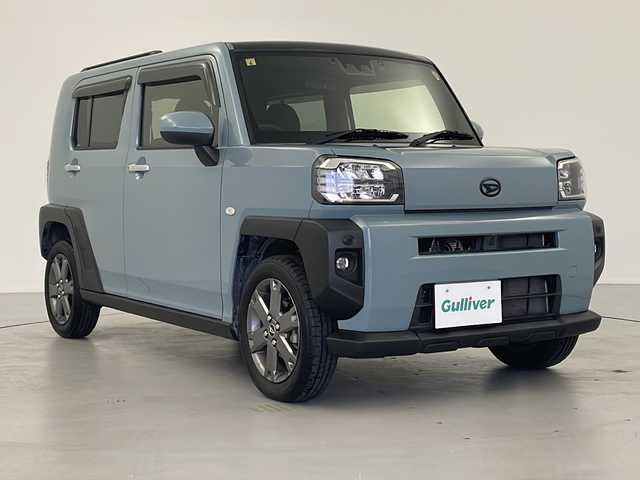 ダイハツ タフト G ターボ 岐阜県 2020(令2)年 2.7万km レイクブルーメタリック 純正ナビ/（CD/DVD/USB）/衝突軽減ブレーキ/オートクルーズコントロール/ガラスルーフ/バックカメラ/コーナーセンサー前後/ETC/ドライブレコーダー前後/シートヒーター（運転席/助手席）/スマートキー/プッシュスタート/革ステアリング/ステアリングスイッチ/純正アルミホイール/純正フロアマット/オートマチックハイビーム/LEDヘッドライト/オートライト/社外ドアバイザー