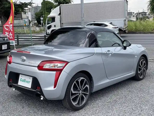 ダイハツ コペン ローブ 埼玉県 2022(令4)年 1.5万km ブライトシルバーメタリック ワンオーナー/ターボ/ハーフレザーシート/シートヒーター/純正メモリナビ＆フルセグＴＶ/（ＤＶＤ＆ＣＤ＆ＭＳＶ＆ＵＳＢ＆ＢＴ）/ＥＴＣ/ドライブレコーダー/革巻きステアリング/ステアリングリモコン/アイドリングストップ/純正１６inアルミホイール/オートライト/ＬＥＤライト/フォグランプ/スマートキー/プッシュスタート/Ｗエアバッグ/横滑り防止機能/ＡＢＳ/フロアマット/新車保証書/取扱説明書/スペアキー有