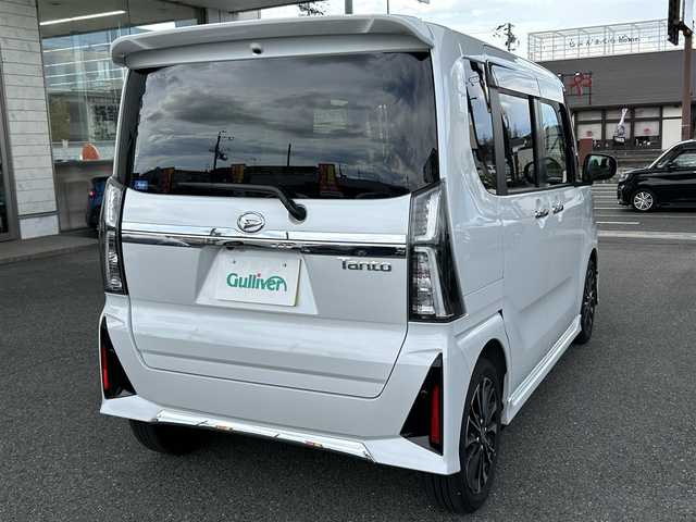 ダイハツ タント カスタム RS 奈良県 2023(令5)年 0.6万km シャイニングホワイトパール ワンオーナー/シートヒーター/ハーフレザー/ドラレコ/ビルドインETC/両側パワースライド/オートライト/LEDライト/フルセグTV/アイドリングストップ/バックカメラ/コーナーセンサー/純正ナビ/取扱説明書/保証書