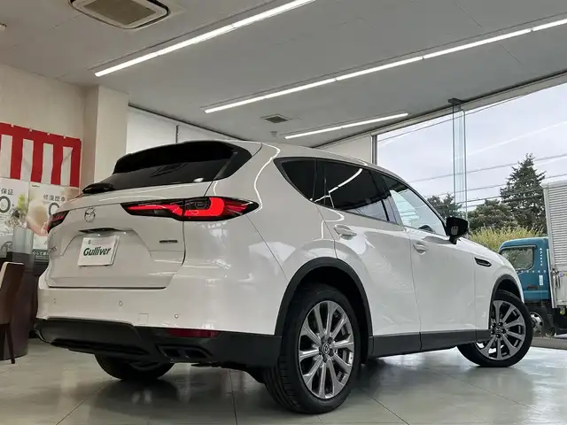 マツダ ＣＸ－６０ 25S Lパッケージ 東京都 2025(令7)年 0.2万km ロジウムホワイトプレミアムメタリック 外部検査済み/純正ナビ/フルセグTV/Bluetoothオーディオ/全方位カメラ/ETC/前後ドライブレコーダー/レザーシート(グレージュ)/前席パワーシート／全席シートヒーター/LEDヘッドランプ/前後コーナーセンサー/純正20インチAW/スマートキー×2/保証書/取扱説明書