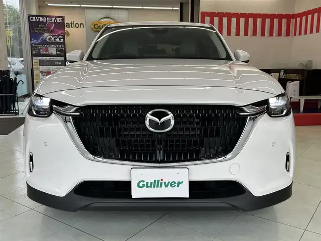 マツダ ＣＸ－６０ 25S Lパッケージ 東京都 2025(令7)年 0.2万km ロジウムホワイトプレミアムメタリック 外部検査済み/純正ナビ/フルセグTV/Bluetoothオーディオ/全方位カメラ/ETC/前後ドライブレコーダー/レザーシート(グレージュ)/前席パワーシート／全席シートヒーター/LEDヘッドランプ/前後コーナーセンサー/純正20インチAW/スマートキー×2/保証書/取扱説明書