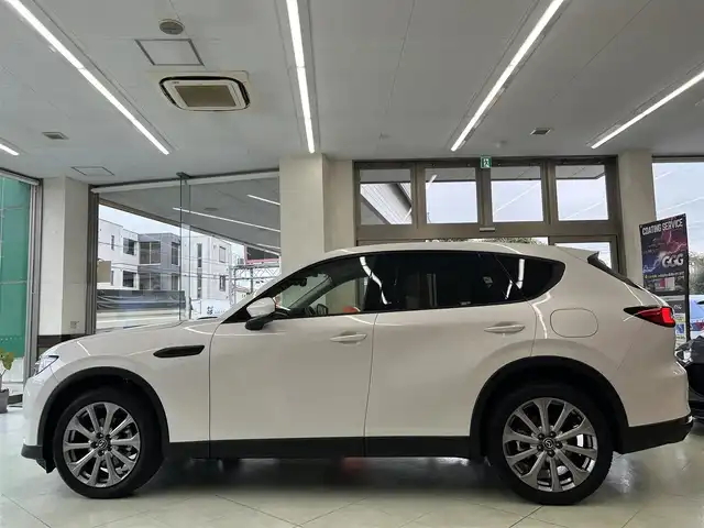 マツダ ＣＸ－６０ 25S Lパッケージ 東京都 2025(令7)年 0.2万km ロジウムホワイトプレミアムメタリック 外部検査済み/純正ナビ/フルセグTV/Bluetoothオーディオ/全方位カメラ/ETC/前後ドライブレコーダー/レザーシート(グレージュ)/前席パワーシート／全席シートヒーター/LEDヘッドランプ/前後コーナーセンサー/純正20インチAW/スマートキー×2/保証書/取扱説明書