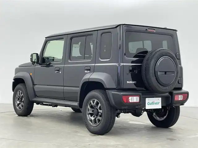 スズキ ジムニー ノマド 富山県 2025(令7)年 0.1万km 黒 ワンオーナー/4WD/ディスプレイオーディオ(AM/FM/BT/AUX/AndoroidAuto)/バックカメラ/背面タイヤ/衝突被害軽減システム/レーンキープアシスト/レーダークルーズコントロール/ダウンヒルアシストコントロール/前席シートヒーター/センターデフロック/コーナーセンサー/横滑り防止装置/盗難防止装置/ヘッドランプウォッシャー/LEDヘッドライト/オートマチックハイビーム/オートライト　/フォグランプ/アイドリングストップ/純正AW /プッシュスタート/スマートキー/スペアキー×1/取扱説明書/保証書