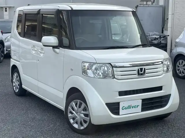 ホンダ Ｎ ＢＯＸ ＋ G Lパッケージ 大阪府 2013(平25)年 3.5万km プレミアムホワイトパール 福祉車両（スロープあり）/純正ナビ/-Bluetooth/フルセグTV/FM/AM/CD/DVD/前方ドライブレコーダー/片側パワースライドドア/ETC/オートライト/スマートキー/プッシュスタート/-スペアキー×１