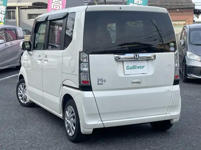 ホンダ Ｎ ＢＯＸ ＋ G Lパッケージ 大阪府 2013(平25)年 3.5万km プレミアムホワイトパール 福祉車両（スロープあり）/純正ナビ/-Bluetooth/フルセグTV/FM/AM/CD/DVD/前方ドライブレコーダー/片側パワースライドドア/ETC/オートライト/スマートキー/プッシュスタート/-スペアキー×１