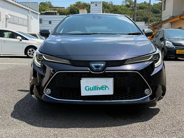 トヨタ カローラツーリング ハイブリッド ダブルバイビー 静岡県 2020(令2)年 8万km スパークリングブラックパールクリスタルシャイン ワンオーナー・保証書/車検令和9年6月29日まで/純正マルチメディア/　・ナビゲーション /USB/　・地デジ　/　・DVDプレイヤー/　・Bluetoothオーディオ/バックカメラ/ETC/ハーフレザーシート/前席シートヒーター/クルーズコントロール/ステアリングヒーター/スマートキー/プッシュスタート/電動パーキングブレーキ/純正LEDヘッドライト/LEDデイライト/純正ドアバイザー/純正フロアマット/オートハイビーム/ライトレベライザー/車両取説＋ナビ取説