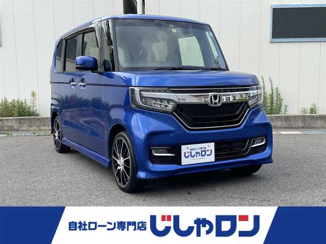 ホンダ Ｎ ＢＯＸ カスタム G L ターボ ホンダセンシング 福島県 2018(平30)年 13.6万km 青Ｍ (株)IDOMが運営する【じしゃロン福島店】の自社ローン専用車両になります。こちらは現金またはオートローンご利用時の価格です。自社ローンご希望の方は別途その旨お申付け下さい/純正ナビ（AM/FM/CD/DVD/BT)/フルセグテレビ/バックカメラ/両側パワースライドドア/ビルトインETC/クルーズコントロール/パドルシフト/後部コーナーセンサー/オートライト/純正マット/バイザー/横滑り防止装置/衝突被害軽減ブレーキ