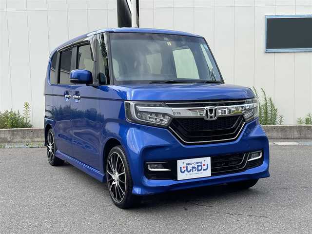 ホンダ Ｎ ＢＯＸ カスタム G L ターボ ホンダセンシング 福島県 2018(平30)年 13.6万km 青Ｍ (株)IDOMが運営する【じしゃロン福島店】の自社ローン専用車両になります。こちらは現金またはオートローンご利用時の価格です。自社ローンご希望の方は別途その旨お申付け下さい/純正ナビ（AM/FM/CD/DVD/BT)/フルセグテレビ/バックカメラ/両側パワースライドドア/ビルトインETC/クルーズコントロール/パドルシフト/後部コーナーセンサー/オートライト/純正マット/バイザー/横滑り防止装置/衝突被害軽減ブレーキ