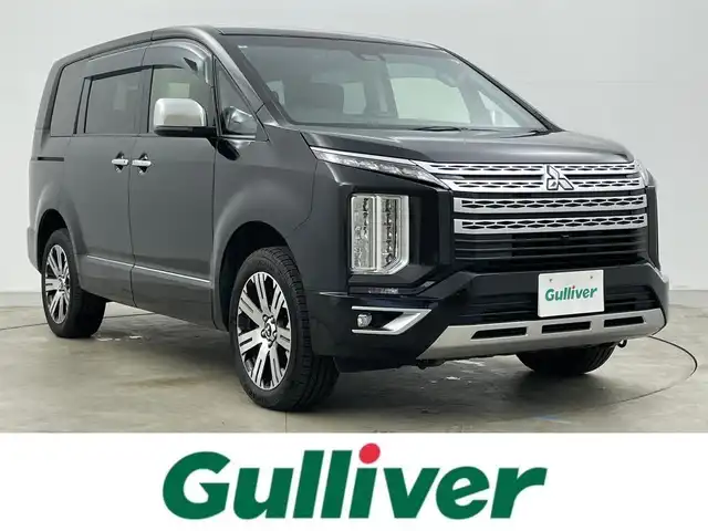 三菱 デリカＤ：５ P 岡山県 2019(令1)年 5.5万km ダイヤモンドブラックマイカ 純正10.1インチナビ /（CD/DVD/BT/フルセグ）/衝突軽減ブレーキ /両側電動スライド /全方位カメラ/レーダークルーズコントロール /ビルトインETC/シートヒーター/LEDヘッドライト /ドライブレコーダー/電動リアゲート/オートハイビーム/プッシュスタート/USB接続/スマートキー/パドルシフト/純正フロアマット/純正アルミホイール