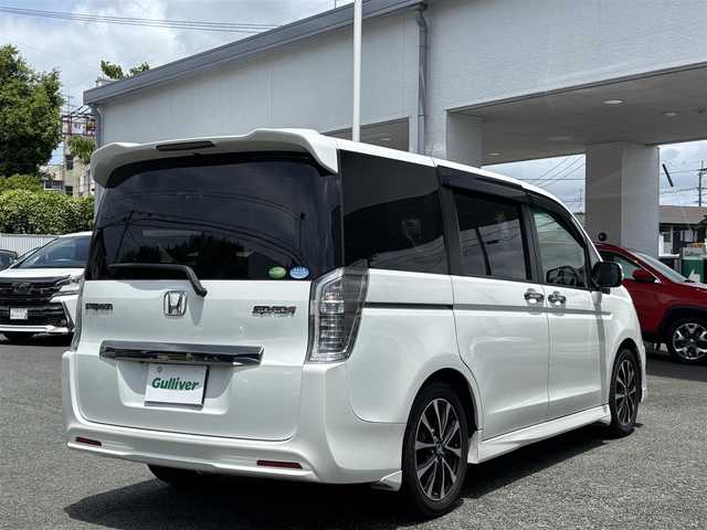 ホンダ ステップワゴン スパーダ Z クールスピリット 熊本県 2015(平27)年 12.6万km ホワイトオーキッドパール 純正メモリナビ(VXA-155VFNi)/【フルセグTV/SD/CD/DVD/Bluetooth】/バックカメラ/両側パワースライドドア/クルーズコントロール/ハーフレザーシート/パドルシフト/オートLEDライト/純正17インチアルミホイール/ビルトインETC/ドライブレコーダー(ZDR-015)/アイドリングストップ/横滑り防止装置/盗難防止装置/純正フロアマット/スマートキー/三列シート/ウォークスルー/取扱説明書