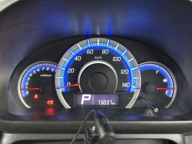 スズキ スペーシア カスタム XS 静岡県 2014(平26)年 7.3万km ブルーイッシュブラックパール3 社外ナビ　/フルセグＴＶ　/バックカメラ　/両側パワースライドドア　/ＥＴＣ　/ＨＩＤライト　/衝突軽減ブレーキ　/純正１４アルミホイール　/スマートキー　/プッシュスタート　/アイドリングストップ　/フロントフォグランプ