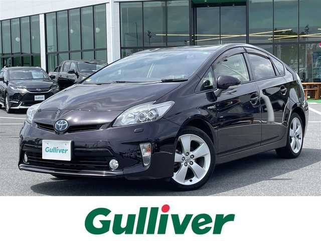 トヨタ プリウス G ツーリングセレ レザーパック 奈良県 2014(平26)年 3.6万km ボルドーマイカメタリック 純正フルセグナビ　/Bluetooth　/ＤＶＤ　/ＥＴＣ　/前後ドライブレコーダー　/バックカメラ　/ＡＡＣ　/スマートキー　/純正フロアマット　/運転席パワーシート　/レザーシート　/純正アルミホイール　/オートライト
