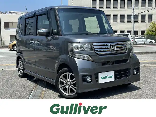 ホンダ Ｎ ＢＯＸ カスタム G Lパッケージ 三重県 2013(平25)年 12.9万km ポリッシュドメタルメタリック ♪ワンオーナー♪/ストラダナビ/　・フルセグ/　・DVD/バックカメラ/パワースライドドア/HIDヘッドライト/フォグライト/スマートキー/ルーフコンソール/3眼ヘッドライト/オートライト/ターンミラー/電動格納ミラー/ステアリングスイッチ/ETC