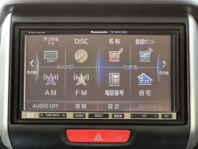 ホンダ Ｎ ＢＯＸ カスタム G Lパッケージ 三重県 2013(平25)年 12.9万km ポリッシュドメタルメタリック ♪ワンオーナー♪/ストラダナビ/　・フルセグ/　・DVD/バックカメラ/パワースライドドア/HIDヘッドライト/フォグライト/スマートキー/ルーフコンソール/3眼ヘッドライト/オートライト/ターンミラー/電動格納ミラー/ステアリングスイッチ/ETC
