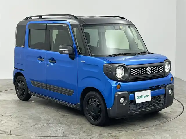 スズキ スペーシア ギア HYBRID XZ 愛知県 2020(令2)年 7万km ブリスクブルーメタリック/ガンメタリック2トーンルーフ 社外ナビ（フルセグ、CD、DVD、Bluetooth）/Bカメラ/ドラレコ前方/両側パワスラドア/衝突軽減ブレーキ/レーンキープアシスト/コーナーセンサー（後ろ）/LEDヘッドライト/フォグライト/スマートキー/シートヒーター（D+N)/純正フロアマット/オートハイビーム/オートライト/横滑り防止装置/三点エアバック
