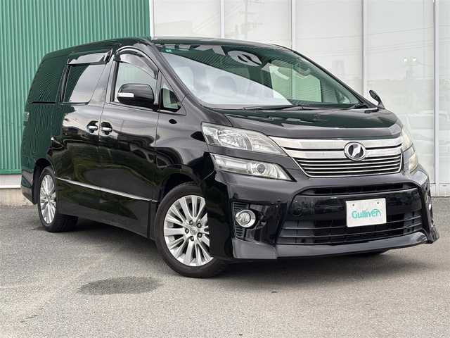 トヨタ ヴェルファイア 2．4Z 福岡県 2012(平24)年 5.7万km ブラック プッシュスタートボタン/スマートキー/Bluetoothオーディオ/後席モニター/バックカメラ/フルセグTV/ETC/純正フロアマット/純正アルミホイール