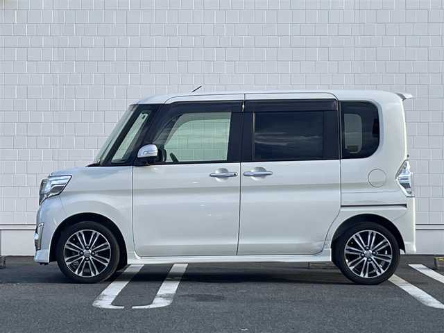 ダイハツ タント カスタム RS SA 熊本県 2014(平26)年 6.9万km パールホワイトⅢ (株)IDOMが運営する【じしゃロン熊本店】の自社ローン専用車両になりますこちらは現金またはオートローンご利用時の価格です。自社ローンご希望の方は別途その旨お申付け下さい/純正ナビ　/Ｂカメラ　/フルセグテレビ/CD/DVD/Bluetooth接続/両側パワースライドドア　/ＥＴＣ　/アイドリングストップ　/ＬＥＤヘッドライト　/プッシュスタート　/スマートキー