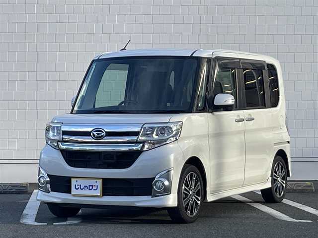 ダイハツ タント カスタム RS SA 熊本県 2014(平26)年 6.9万km パールホワイトⅢ (株)IDOMが運営する【じしゃロン熊本店】の自社ローン専用車両になりますこちらは現金またはオートローンご利用時の価格です。自社ローンご希望の方は別途その旨お申付け下さい/純正ナビ　/Ｂカメラ　/フルセグテレビ/CD/DVD/Bluetooth接続/両側パワースライドドア　/ＥＴＣ　/アイドリングストップ　/ＬＥＤヘッドライト　/プッシュスタート　/スマートキー