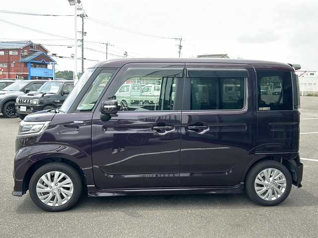 スズキ スペーシア カスタム HYBRID GS 鹿児島県 2019(令1)年 4.9万km ムーンライトバイオレットPM 社外SDナビ/Bluetooth/CD/DVD/AM/FM/運転席シートヒーター/ETC/衝突軽減システム/レーン逸脱アラーム/横滑り防止装置/片側パワースライドドア/前方障害物アラーム/アイドリンクストップ/オートライト/ドアバイザー/電動格納ミラー/サンシェード/取扱説明書/保証書/スペアキー×１