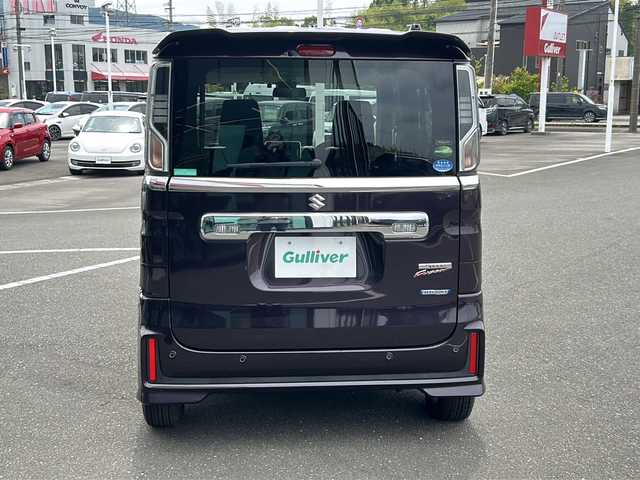 スズキ スペーシア カスタム HYBRID GS 鹿児島県 2019(令1)年 4.9万km ムーンライトバイオレットPM 社外SDナビ/Bluetooth/CD/DVD/AM/FM/運転席シートヒーター/ETC/衝突軽減システム/レーン逸脱アラーム/横滑り防止装置/片側パワースライドドア/前方障害物アラーム/アイドリンクストップ/オートライト/ドアバイザー/電動格納ミラー/サンシェード/取扱説明書/保証書/スペアキー×１