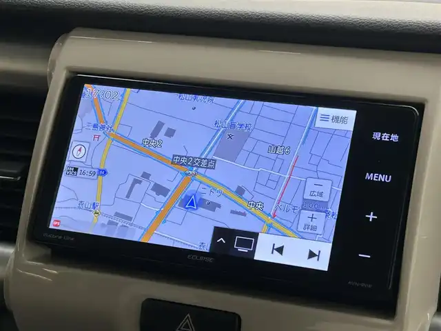 スズキ ハスラー J 愛媛県 2019(平31)年 2.5万km フェニックスレッドパール/ブルーイッシュブラックパール 社外SDナビ/（フルセグTV/CD/DVD/BT）/前後ドライブレコーダー　/ETC /スペアキー　/D/N席シートヒーター/純正アルミ/衝突軽減ブレーキ　/スマートキー