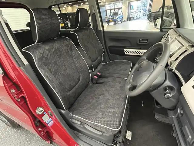 スズキ ハスラー J 愛媛県 2019(平31)年 2.5万km フェニックスレッドパール/ブルーイッシュブラックパール 社外SDナビ/（フルセグTV/CD/DVD/BT）/前後ドライブレコーダー　/ETC /スペアキー　/D/N席シートヒーター/純正アルミ/衝突軽減ブレーキ　/スマートキー