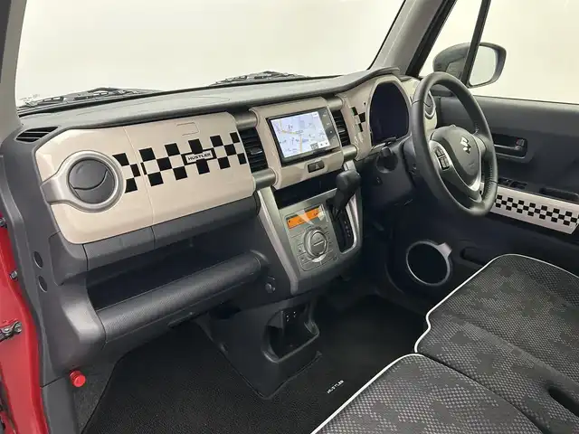 スズキ ハスラー J 愛媛県 2019(平31)年 2.5万km フェニックスレッドパール/ブルーイッシュブラックパール 社外SDナビ/（フルセグTV/CD/DVD/BT）/前後ドライブレコーダー　/ETC /スペアキー　/D/N席シートヒーター/純正アルミ/衝突軽減ブレーキ　/スマートキー
