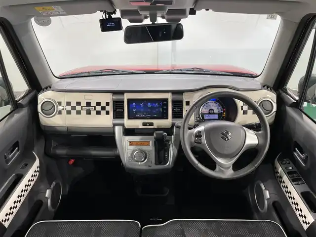 スズキ ハスラー J 愛知県 2019(平31)年 2.5万km フェニックスレッドパール/ブルーイッシュブラックパール ＳＤナビ　/(Bluetooth/フルセグTV/CD・DVD再生)/衝突軽減ブレーキ　/シートヒーター　/ビルトインＥＴＣ　/ＬＥＤヘッドライト　/ドライブレコーダー　/車線逸脱警報　/ＬＥＤフォグランプ　/アイドリングストップ　/純正フロアマット　/純正15インチアルミホイール/プッシュスタート/　　-スマートキー