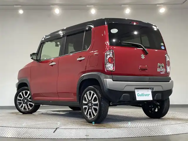 スズキ ハスラー J 愛知県 2019(平31)年 2.5万km フェニックスレッドパール/ブルーイッシュブラックパール ＳＤナビ　/(Bluetooth/フルセグTV/CD・DVD再生)/衝突軽減ブレーキ　/シートヒーター　/ビルトインＥＴＣ　/ＬＥＤヘッドライト　/ドライブレコーダー　/車線逸脱警報　/ＬＥＤフォグランプ　/アイドリングストップ　/純正フロアマット　/純正15インチアルミホイール/プッシュスタート/　　-スマートキー