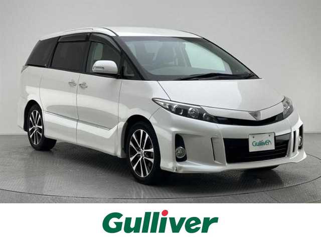 トヨタ エスティマ アエラス プレミアムエディション 兵庫県 2013(平25)年 6.9万km ホワイトパールクリスタルシャイン プレミアムエディション/専用内外装/社外SDナビ(CD/DVD/SD/Bt/フルセグ)/・CN-S300WD/アルパインリアモニター/ステアリングスイッチ/バックカメラ/前後ドライブレコーダー/両側パワースライドドア /クルーズコントロール/ハーフレザーシート/パワーシート/HID/フォグライト /ビルトインETC/純正マット・バイザー