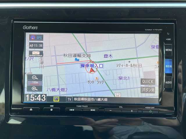ホンダ ステップワゴン スパーダ ホンダセンシング 秋田県 2016(平28)年 9.7万km モダンスティールM 4WD/純正インターナビ(VXM-175VFNi)/CD/DVD/BT/フルセグテレビ/ミュージックサーバー/バックカメラ/ETC/フリップダウンモニター/衝突被害軽減ブレーキ/レーンキープアシスト/レーダークルーズコントロール/両側パワースライドドア/パドルシフト/ステアリングスイッチ/ミラーヒーター/スマートキー/プッシュスタート/LEDヘッドライト/オートライト/フォグランプ/16インチ社外アルミスタッドレス/純正16インチアルミホイール積み込み