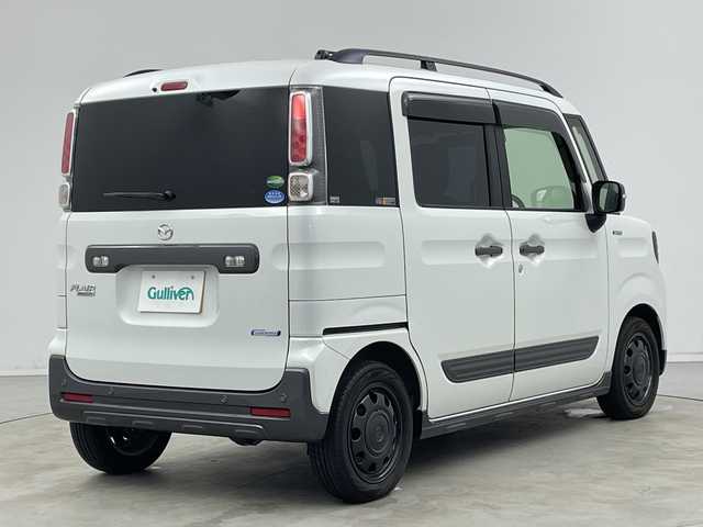マツダ フレアワゴン ハイブリッド XS 新潟県 2019(令1)年 5.8万km ピュアホワイトP デュアルセンサーブレーキサポート/４WD/社外SDナビ/（AM/FM/CD/DVD/BT/TV）/両側パワースライドドア/シートヒーター/純正AW/リアパーキングセンサー/ドアバイザー/フォグランプ/電動格納ウインカーミラー/ハイビームアシスト機能/車線逸脱警報機能