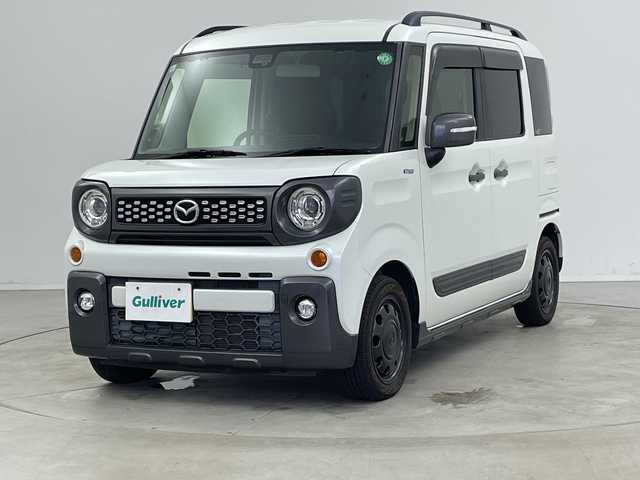 マツダ フレアワゴン ハイブリッド XS 新潟県 2019(令1)年 5.8万km ピュアホワイトP デュアルセンサーブレーキサポート/４WD/社外SDナビ/（AM/FM/CD/DVD/BT/TV）/両側パワースライドドア/シートヒーター/純正AW/リアパーキングセンサー/ドアバイザー/フォグランプ/電動格納ウインカーミラー/ハイビームアシスト機能/車線逸脱警報機能