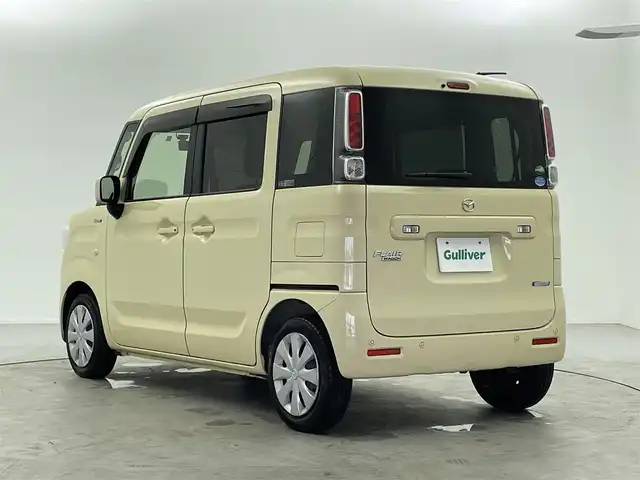 マツダ フレアワゴン ハイブリッド XS 福井県 2019(令1)年 2.8万km シフォンアイボリーM クラリオン製オーディオ/スペアキー/両側パワースライドドア　/社外前後ドライブレコーダー　/純正フロアマット　/シートヒーター　/後方センサー　/ハロゲンヘッドライト　/オートライト　/後席サーキュレーター/純正フロアマット/レベライザー　/ＡＢＳ