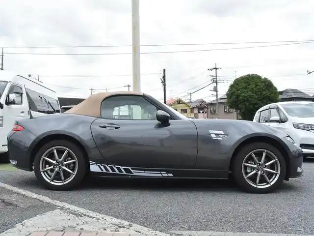 マツダ ロードスター S レザーパッケージ Vセレクション 神奈川県 2024(令6)年 0.3万km マシーングレープレミアムM 6速マニュアル/ワンオーナー/タンレザーシート/純正SDナビ/Bluetoothオーディオ/フルセグテレビ/バックカメラ/衝突軽減ブレーキ/レーンキープアシスト/衝突軽減ブレーキ/ＥＴＣ/純正１６inアルミホイール/オートライト/ＬＥＤライト/スマートキー/プッシュスタート/純正フロアマット/保証書
