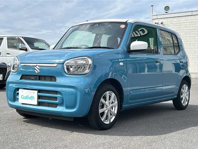 スズキ アルト ハイブリッドX 香川県 2022(令4)年 2万km ダスクブルーメタリック/ホワイト ディスプレィオーディオ／ＬＥＤライト／バックカメラ／オートライト／シートヒーター／ＥＴＣ／プッシュスタート／レーダーブレーキ／コーナーセンサー