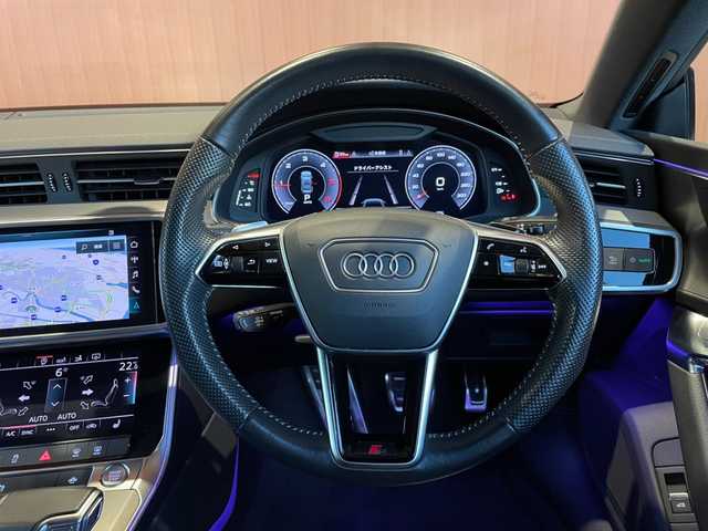 アウディ Ａ７ SB 40TDIクワトロ Sライン 愛知県 2020(令2)年 3.3万km ミトスブラックメタリック ドライビングパッケージ/アシスタンスパッケージ/21インチアルミ/純正メモリナビ/360°カメラ/ACC/BSM/LKA/アダプティブダンピングサスペンション/黒革シート/シートヒーター/パワーシート/マルチカラーアンビエントライト