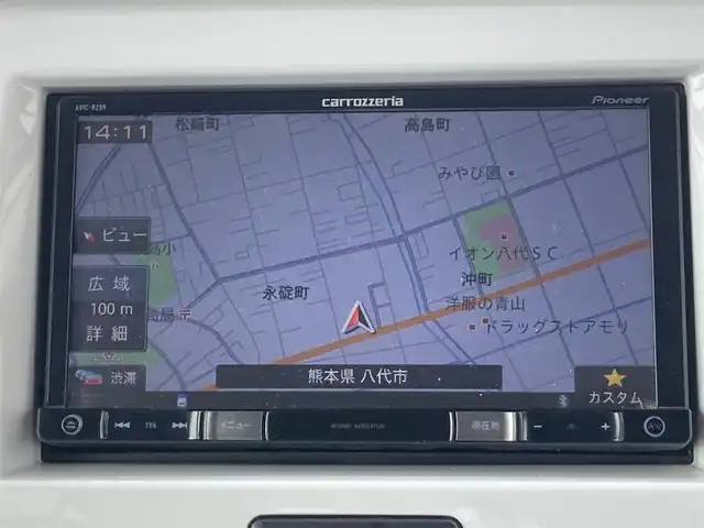 スズキ ハスラー G ターボ 熊本県 2014(平26)年 11万km フェニックスレッドパール/ブルーイッシュブラックパール 社外ナビ/・ＡＭ／ＦＭ／ＣＤ／ＤＶＤ／ＳＤ／ＢＴ／フルセグＴＶ/・バックカメラ/衝突軽減ブレーキ/シートヒーター/ビルトインＥＴＣ/純正フロアマット/純正ドアバイザー/ヘッドライトレベライザー/スマートキー/プッシュスタート