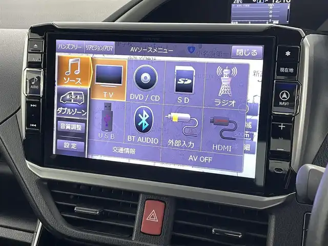 トヨタ ヴォクシー ハイブリッド ZS 煌 福島県 2020(令2)年 6.3万km ブラック トヨタセーフティC/・プリクラッシュセーフティ/・レーンディパーチャーアラート/・オートマチックハイビーム/社外ナビ/・フルセグTV/BT/CD/DVD/AM・FM/HDMI/AUX/・バックカメラ/・社外後方モニター/・ETC/クルーズコントロール/革巻きステアリング/・ステアリングスイッチ/シートヒーター（D＋N）/・エアーシート（D＋N）/プッシュスタート/・スマートキー/LEDライト/・オートライト/電動格納ウィンカーミラー/ドアバイザー/純正フロアマット